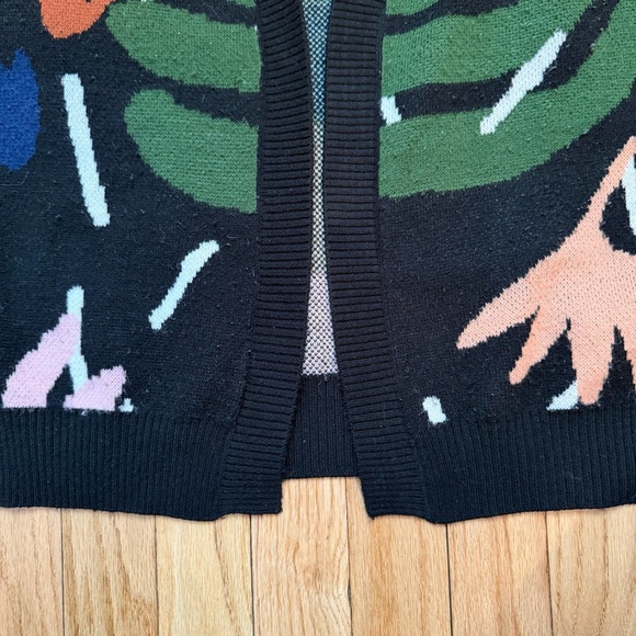 Anthropologie Bel Kazan Wool Blend Floral Print Cardigan - Picture 7 of 16